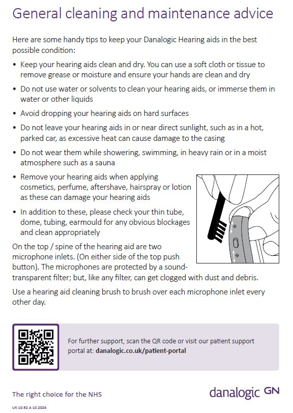 General hearing aid cleaning advice