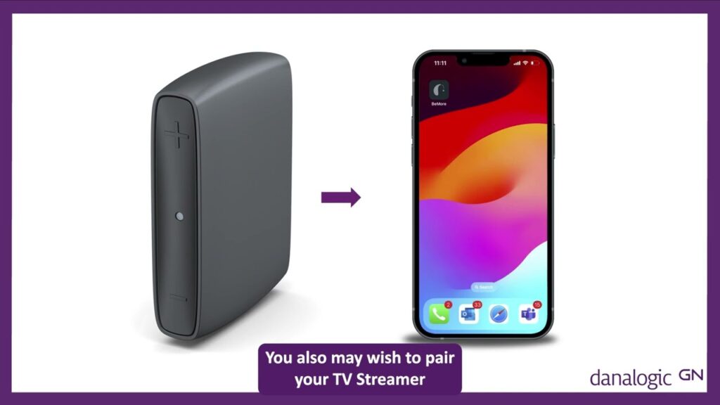 How to pair Danalogic Extend hearing aids to the TV Streamer+